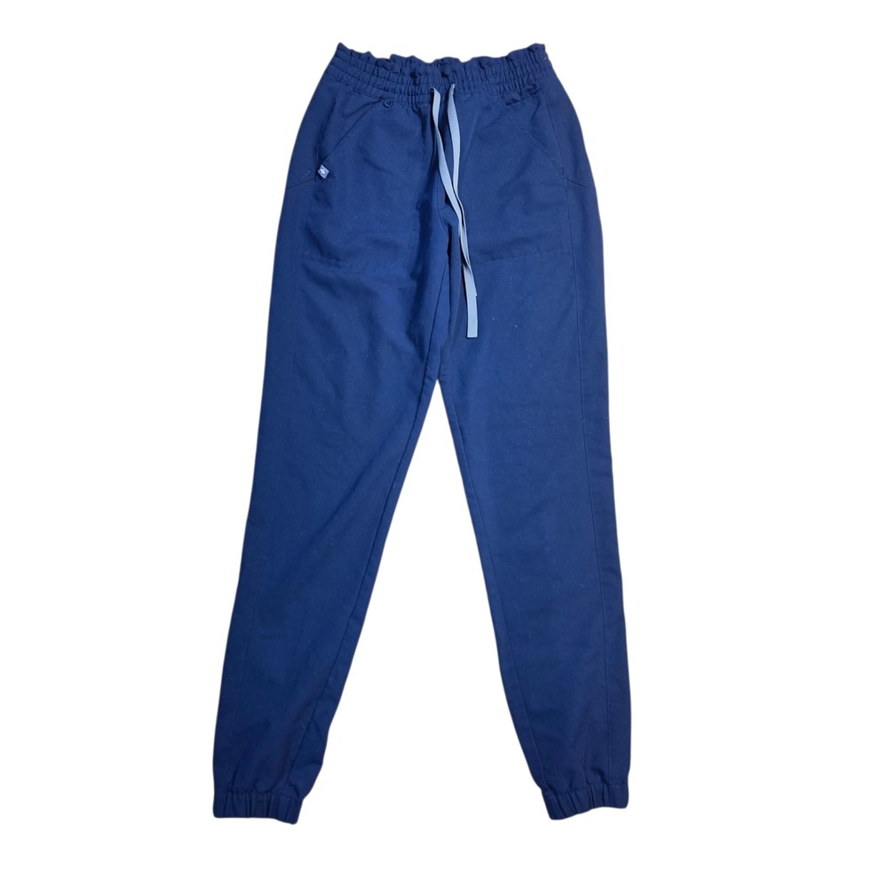 FIGS Zamora Navy Blue‎ Scrub Joggers Womens XS Tall Technical Collection 5593